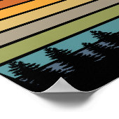 Mehrfarbige gestreifte Sonne mit Bäumen Thunder_Co Poster (Ecke)