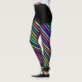 Mehrfarbige gestreiftes Muster-Bein-Leggings Leggings (Links)