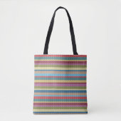 Mehrfarbige Gestrickte Streifen Tasche (Vorderseite)
