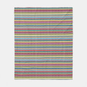 Mehrfarbige Gestrickte Streifenoptik Fleecedecke (Vorderseite)