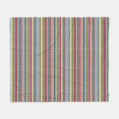 Mehrfarbige Gestrickte Streifenoptik Fleecedecke (Vorderseite (Horizontal))