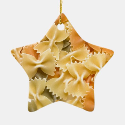 mehrfarbige getrocknete Teigwaren Keramik Ornament (Vorne)