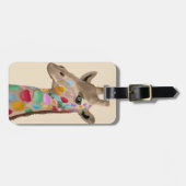 Mehrfarbige Giraffe Gepäckanhänger (Vorderseite horizontal)