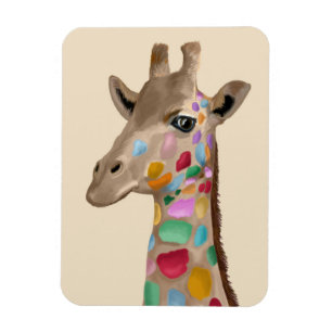 Mehrfarbige Giraffe Magnet