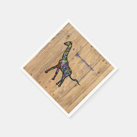 Mehrfarbige Giraffe Party Napkins Serviette (Ecke)