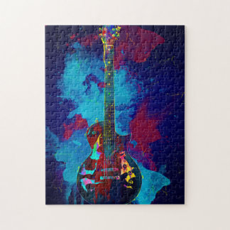 mehrfarbige Gitarre Puzzle