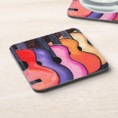 Mehrfarbige Gitarren-Untersetzer Untersetzer (Linke Seite)