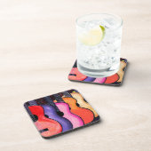 Mehrfarbige Gitarren-Untersetzer Untersetzer (Rechte Seite)