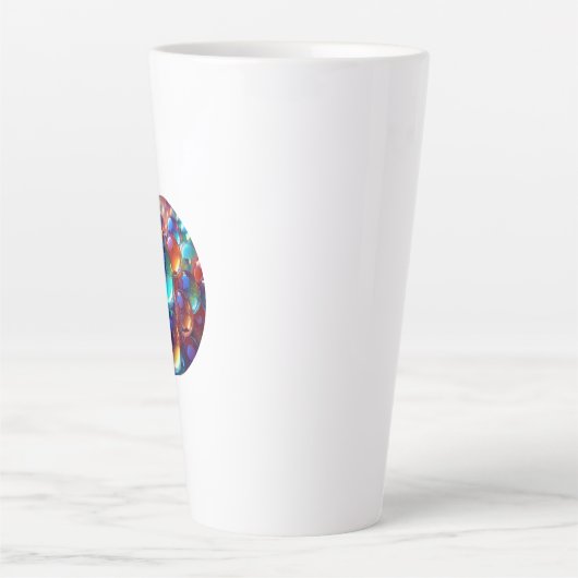 Mehrfarbige Glaskugeln Milchtasse (Vorderseite)