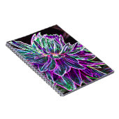 Mehrfarbige glühende Rand-Dahlie-Produkte Notizblock (Rechte Seite)