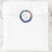 Mehrfarbige Gold Liquid Abstrakt Art Your Logo Runder Aufkleber (Tasche)