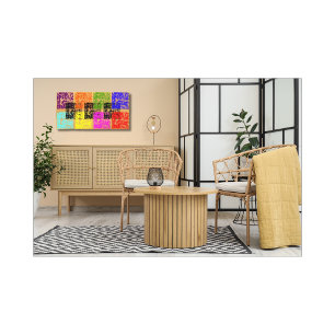 Mehrfarbige Goldplatzes, gesteppte Canvas Print Leinwanddruck