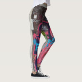 Mehrfarbige Graffiti-Leggings Leggings (Rechts)
