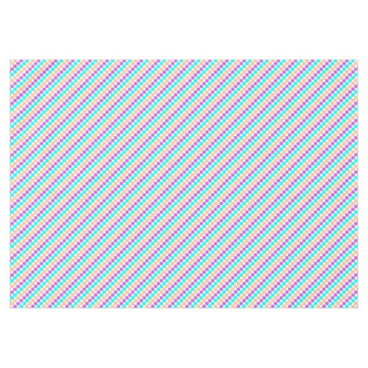 Mehrfarbige große Polka-Punkte Retro-60er Tischdecke (Vorderseite (Horizontal))