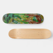 mehrfarbige grüne aufwerfendame der abstrakten skateboard (Horizontal)