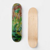mehrfarbige grüne aufwerfendame der abstrakten skateboard (Vorderseite)