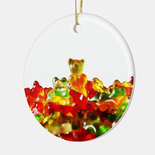 Mehrfarbige gummiartige Bären Keramikornament (Links)