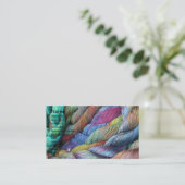 mehrfarbige Hand gefärbte Wollen für Verkauf Visitenkarte (Stehend Vorderseite)