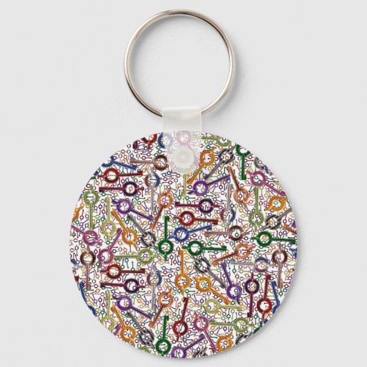 Mehrfarbige Handschellen für Polizeikräfte mit dün Schlüsselanhänger (Vorderseite)