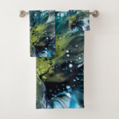 Mehrfarbige Handtücher. Abstraktes Muster. Anetka Badhandtuch Set (Insitu)