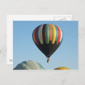 mehrfarbige Heißluftballons Postkarte (Vorne/Hinten)