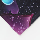 Mehrfarbige Herzen Fleecedecke (Ecke)