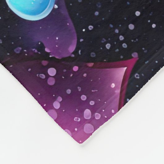 Mehrfarbige Herzen Fleecedecke (Ecke)