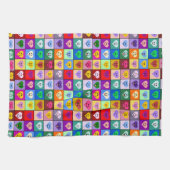 Mehrfarbige Herzen Handtuch (Horizontal)