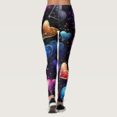 mehrfarbige Herzen Leggings (Rückseite)