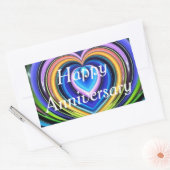 mehrfarbige Herzen Rechteckiger Aufkleber (Umschlag)