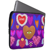 Mehrfarbige Herzen Valentine Laptopschutzhülle (Vorne Rechts)