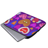 Mehrfarbige Herzen Valentine Laptopschutzhülle (Vorne Knopf)