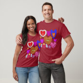 Mehrfarbige Herzen Valentine T-Shirt (Unisex)