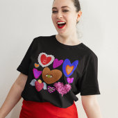 Mehrfarbige Herzen Valentine T-Shirt