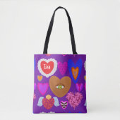 Mehrfarbige Herzen Valentine Tasche (Vorderseite)