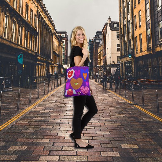 Mehrfarbige Herzen Valentine Tasche