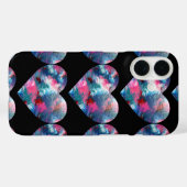 Mehrfarbige Herzenfarbe auf Holz Case-Mate iPhone Hülle (Rückseite (Horizontal))