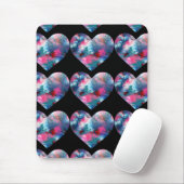 Mehrfarbige Herzenfarbe auf Holz Mousepad (Mit Mouse)
