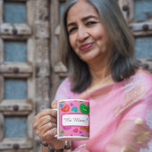 Mehrfarbige Herzklopfe mit Augapfelwangen-Liebe Kaffeetasse