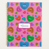 Mehrfarbige Herzklopfe mit Augapfelwangen-Liebe Planer (Vorderseite)