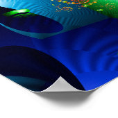 Mehrfarbige Herzspirale Poster (Ecke)