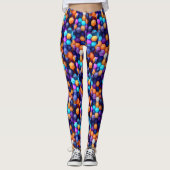 mehrfarbige Hexagons Leggings (Vorderseite)