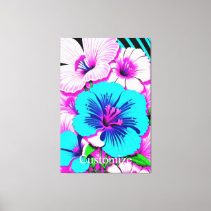 Mehrfarbige Hibiskus-Blume Thunder_Cove Leinwanddruck