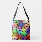 Mehrfarbige Hundepapiere druckt Tote Bag Tragetaschen Mit Langen Trägern (Rückseite)