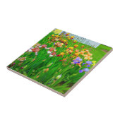 Mehrfarbige Iris Blume Patch Tile Fliese (Seite)