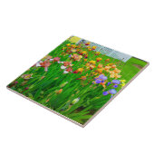 Mehrfarbige Iris Blume Patch Tile Fliese (Seite)