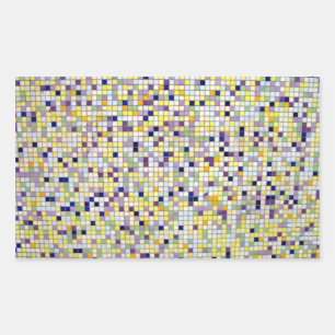 Mehrfarbige Kacheln Rechteckiger Aufkleber