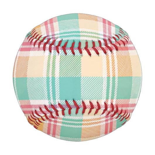 Mehrfarbige Karo-Gingham Baseball (Vorderseite)
