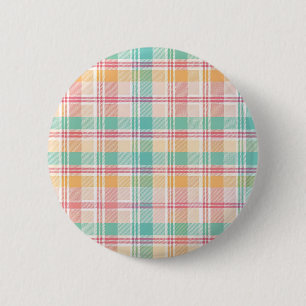 Mehrfarbige Karo-Gingham Button