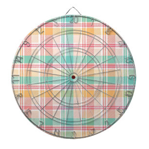 Mehrfarbige Karo-Gingham Dartscheibe